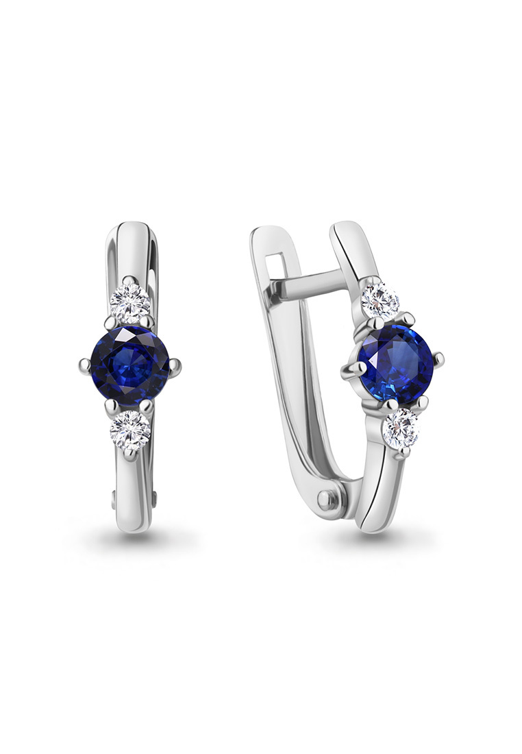 

Серьги из серебра с сапфиром искусственным/фианитом Kari Jewelry 49260АБ.5, 49260АБ.5