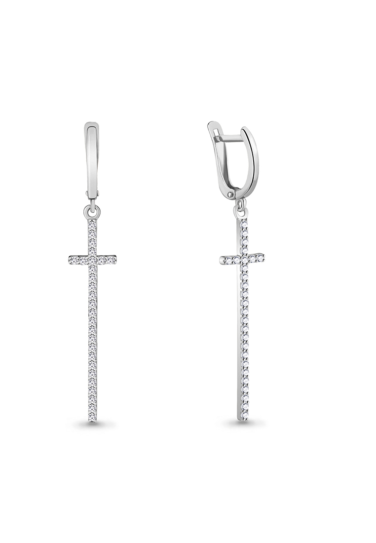 

Серьги подвески из серебра с фианитом Kari Jewelry 48792А.5, 48792А.5