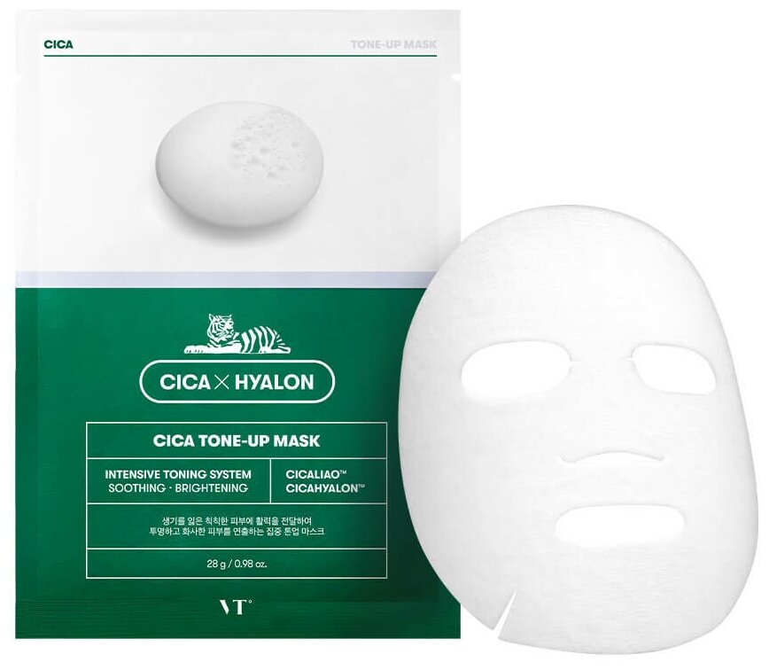 фото Маска тканевая vt cosmetic vt cica tone-up mask vt cosmetics