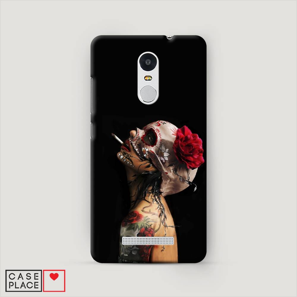 

Пластиковый чехол "Девушка с черепом" на Xiaomi Redmi Note 3