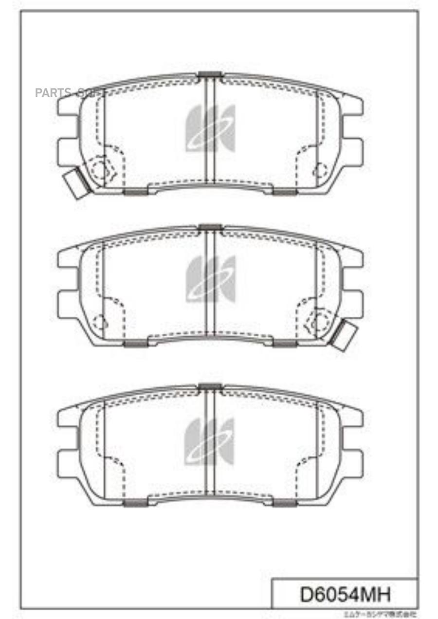 

Тормозные колодки Kashiyama задние с антискрипной пластиной D6054MH