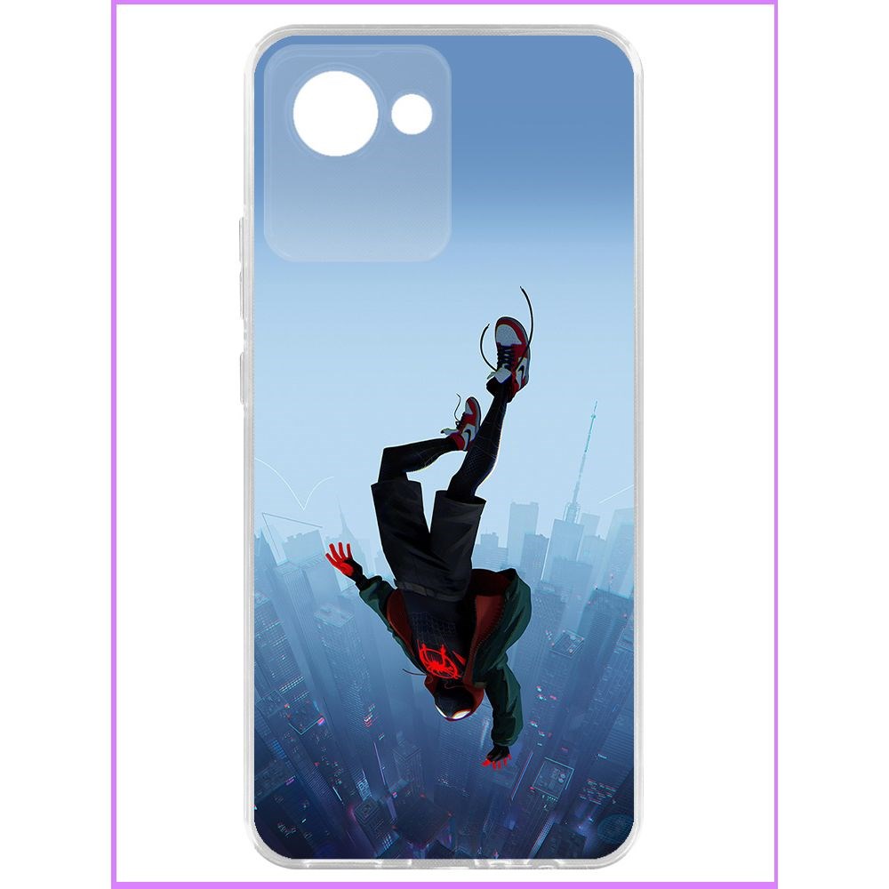 

Чехол-накладка Krutoff Clear Case Человек-Паук, Майлз Моралес для Realme C30, Прозрачный