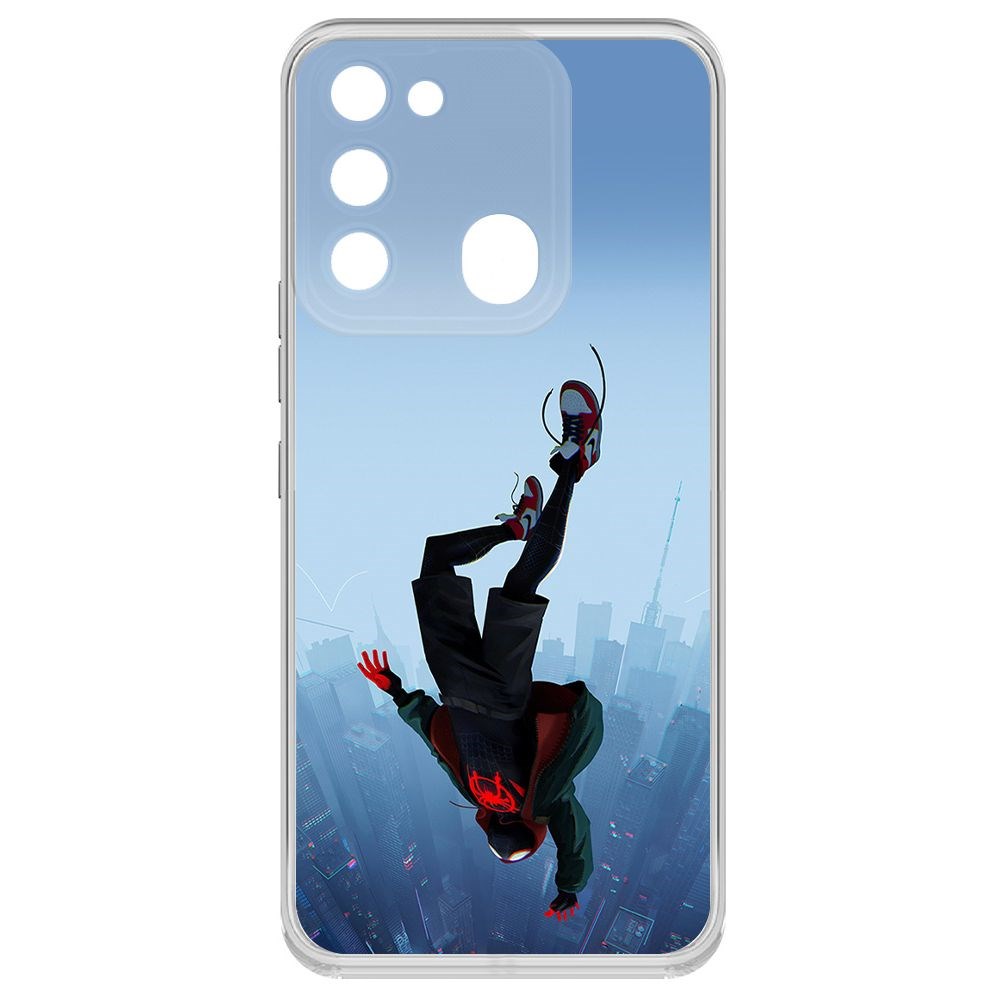

Чехол-накладка Krutoff Clear Case Человек-Паук, Майлз Моралес для Tecno Spark Go 2022, Прозрачный