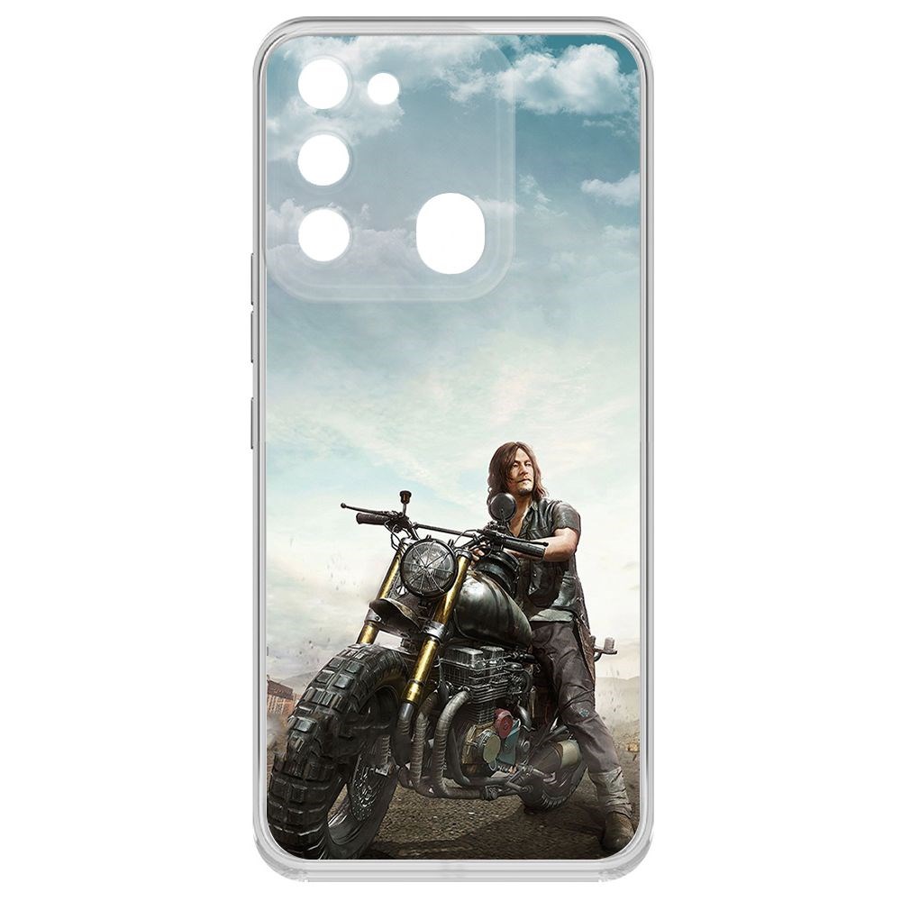 Чехол-накладка Krutoff Clear Case Ходячие мертвецы, Дэрил для Tecno Spark Go 2022