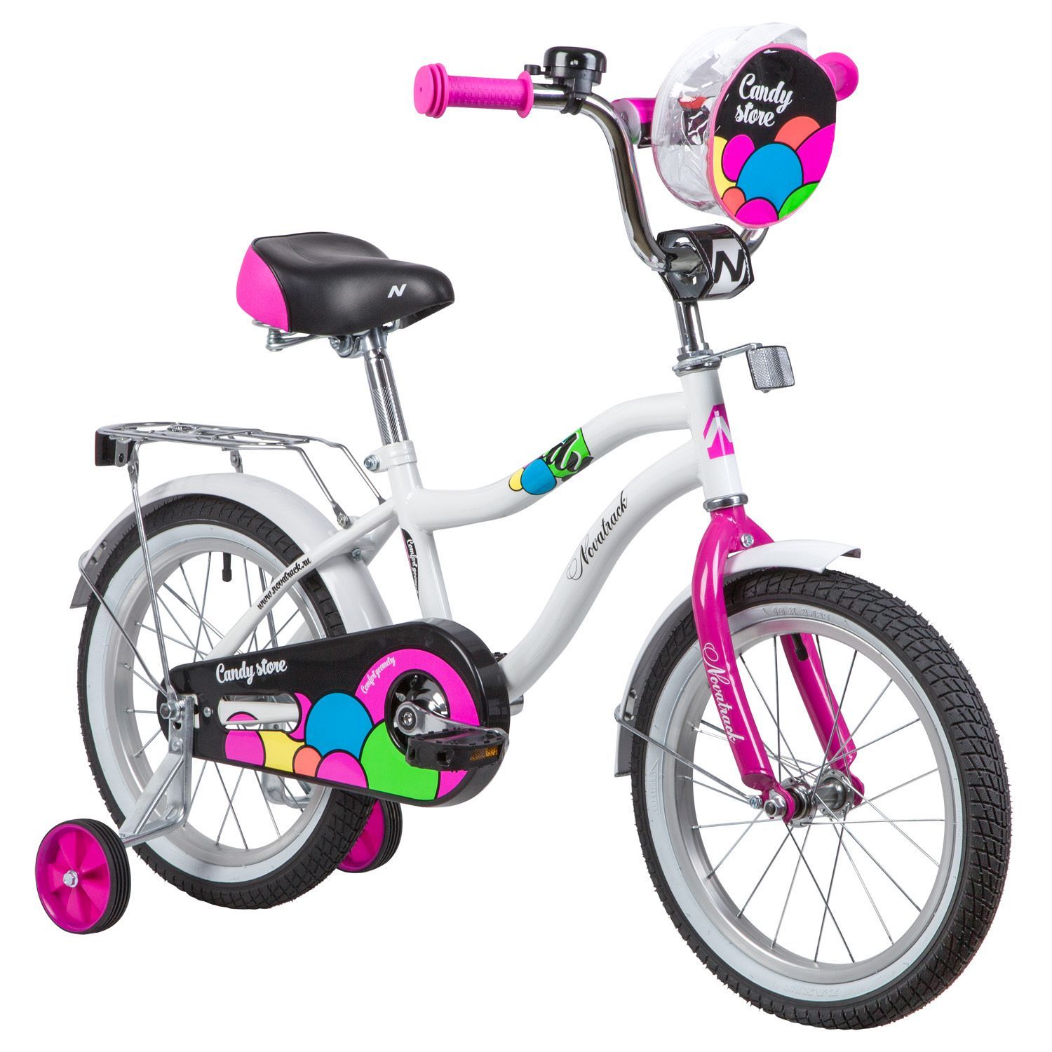 

Велосипед детский двухколесный Novatrack CANDY 16, белый, 165CANDY.WT23