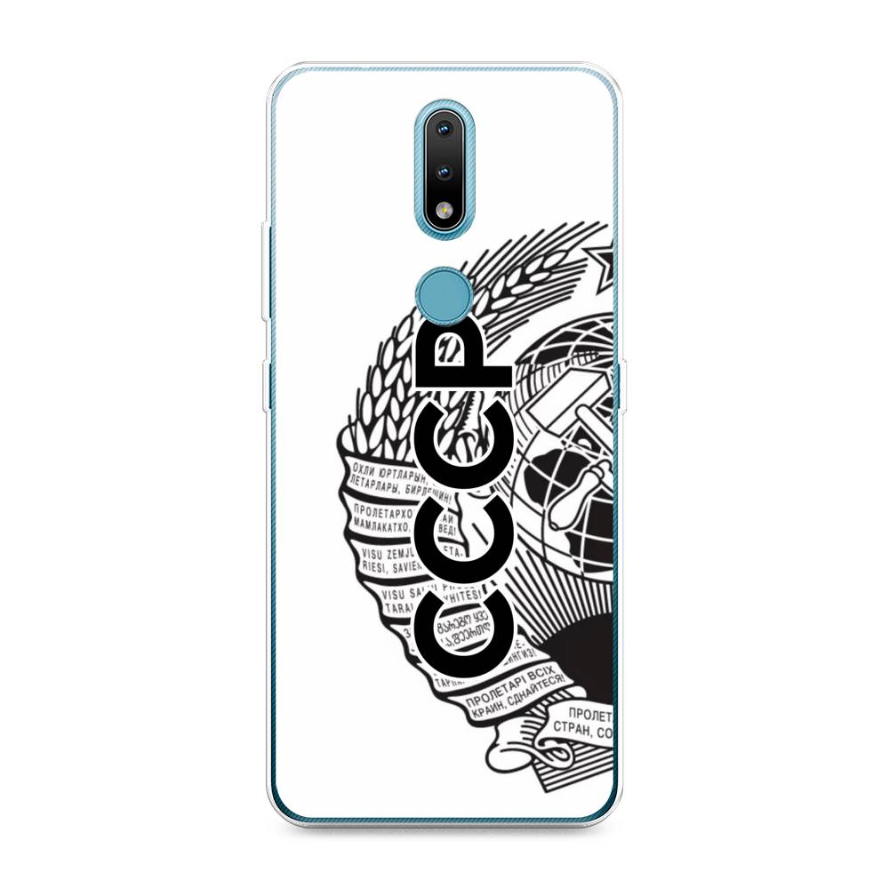 

Чехол Awog на Nokia 2.4 / Нокиа 2.4 "Герб СССР", Черный;серый;белый, 123850-10