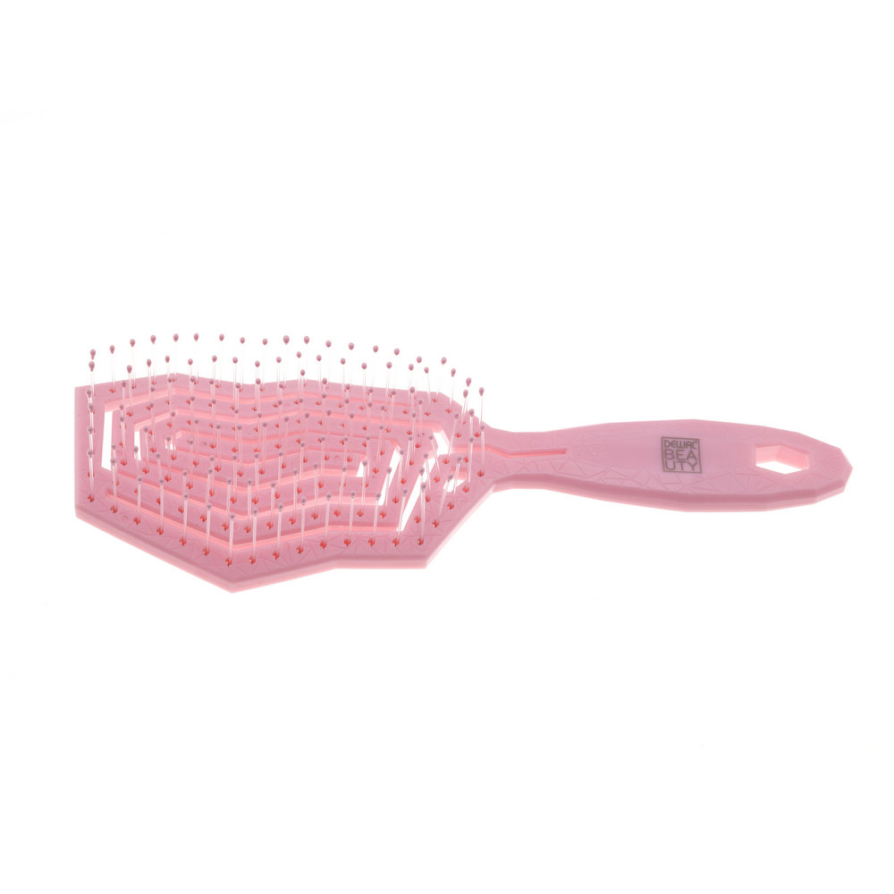 Щетка продувная Dewal Beauty Eco-Friendly DBEA5457-Pink, форма айсбег, 22х7.5 см, 8 рядов dentaglanz детская зубная щетка dentaglanz color brook pink mood