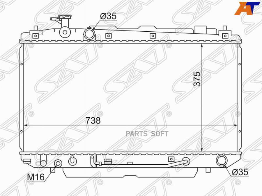 

SAT Радиатор TOYOTA RAV4 1ZZ 1.8 00-05