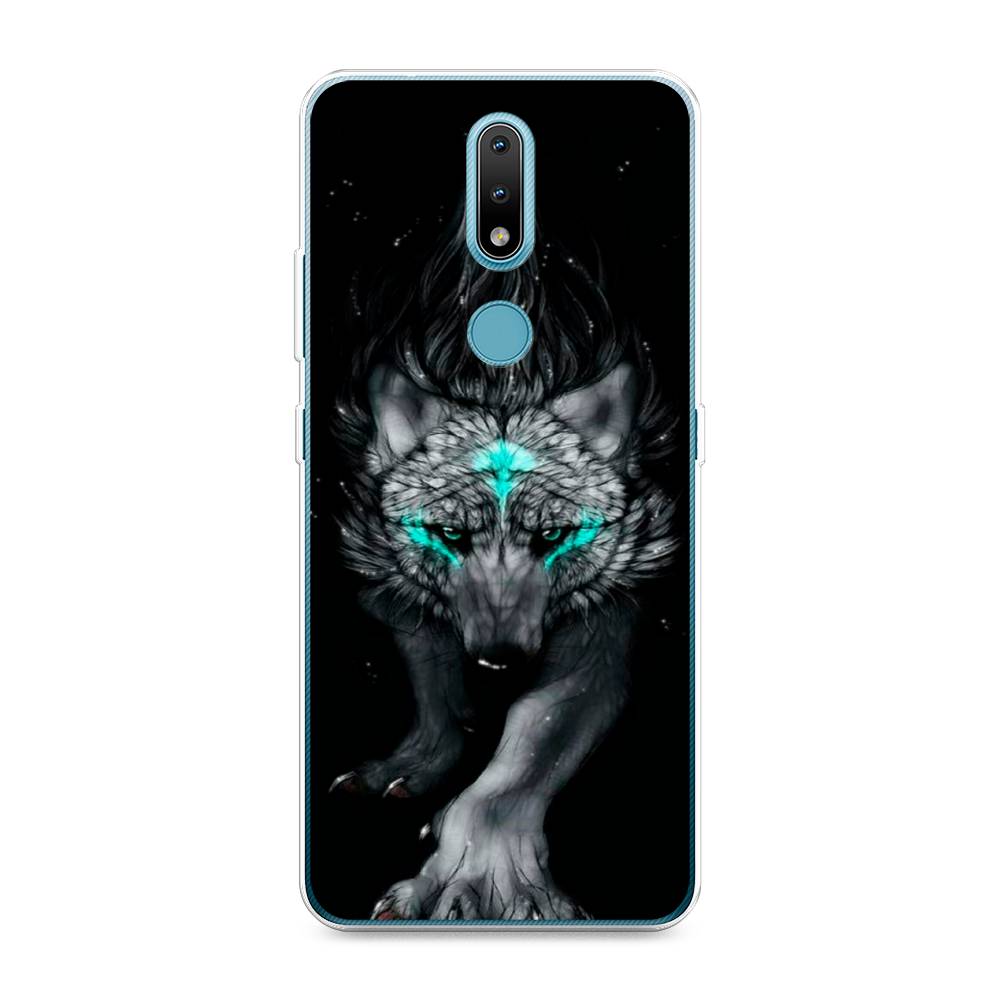 

Чехол Awog на Nokia 2.4 / Нокиа 2.4 "Волшебный волк", Черный;серый, 123850-2