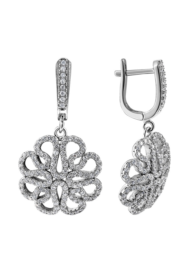 

Серьги подвески из серебра с фианитом Kari Jewelry СЛ-373, СЛ-373