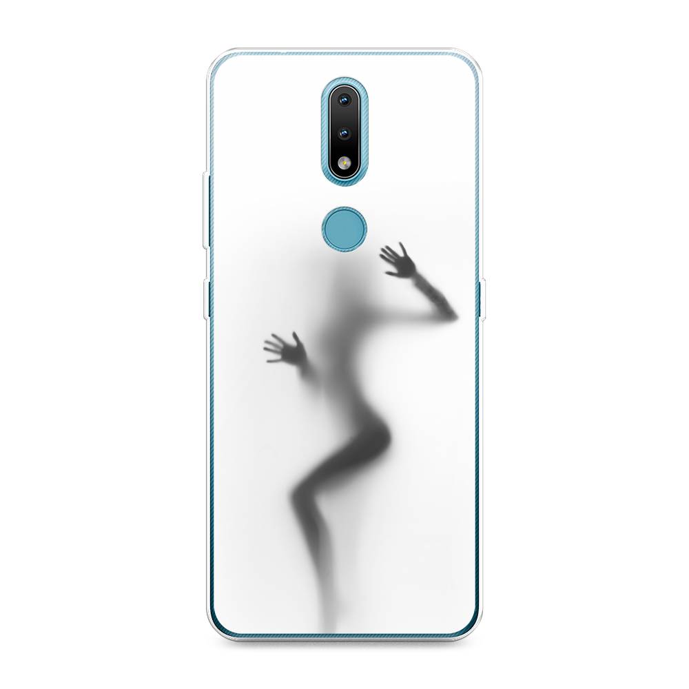 

Чехол Awog на Nokia 2.4 / Нокиа 2.4 "Девушка в душе", Серый;белый;черный, 123850-7