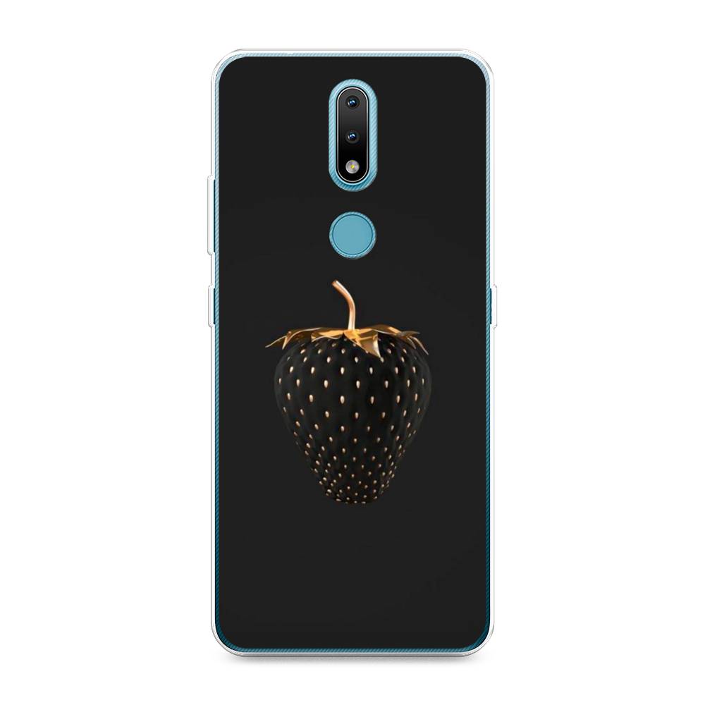 

Чехол Awog на Nokia 2.4 / Нокиа 2.4 "Черно-золотая клубника", Черный;золотистый, 123850-10