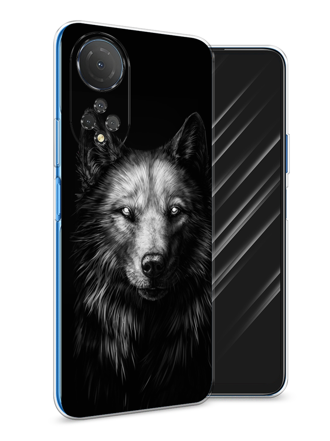 

Чехол Awog на Honor X7 2022 "Волк черно белый", Разноцветный, 6108850-1