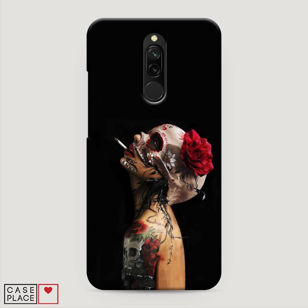 

Пластиковый чехол "Девушка с черепом" на Xiaomi Redmi 8, 37120-7