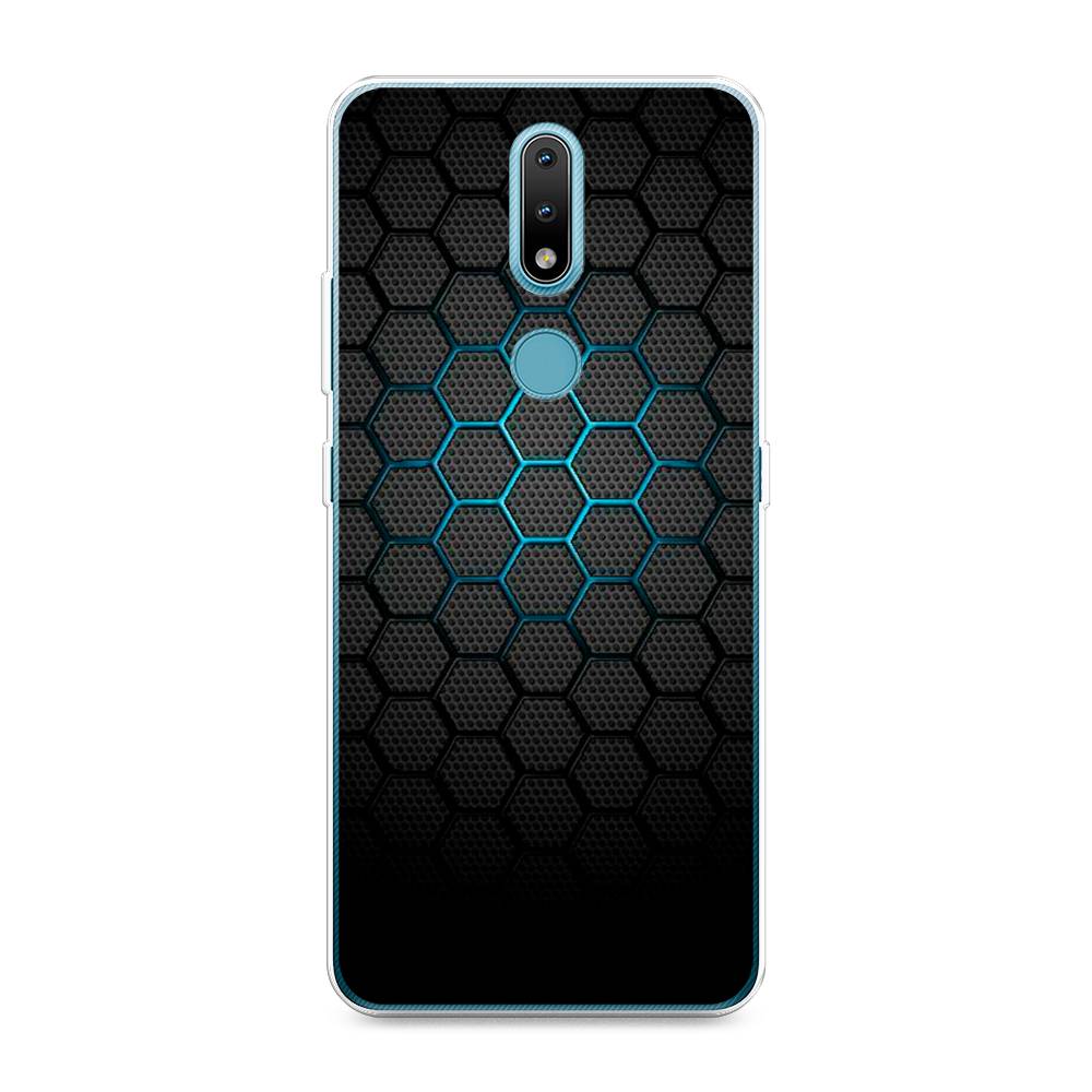 фото Чехол awog "бирюзовые соты" для nokia 2.4