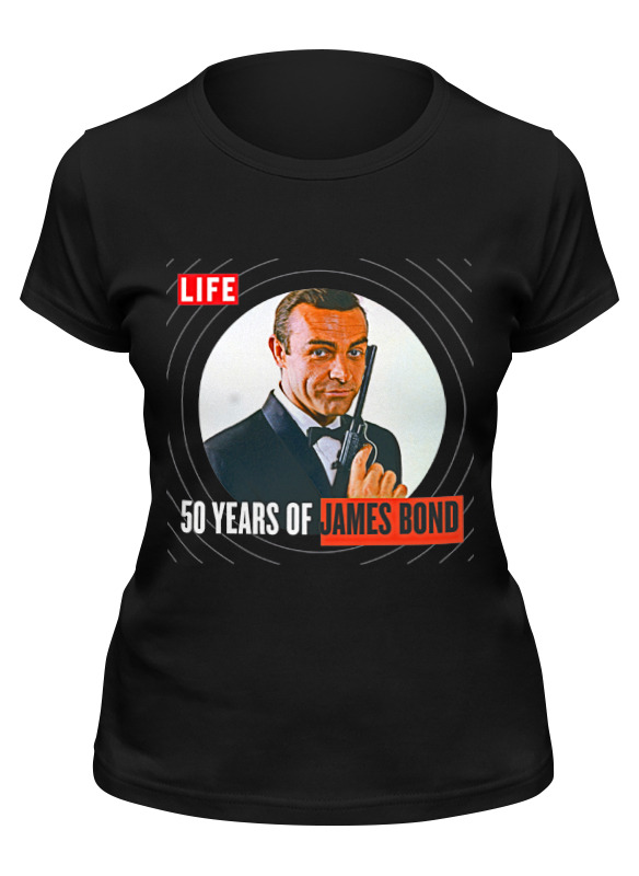 

Футболка женская Printio James bond черная S, Черный, James bond