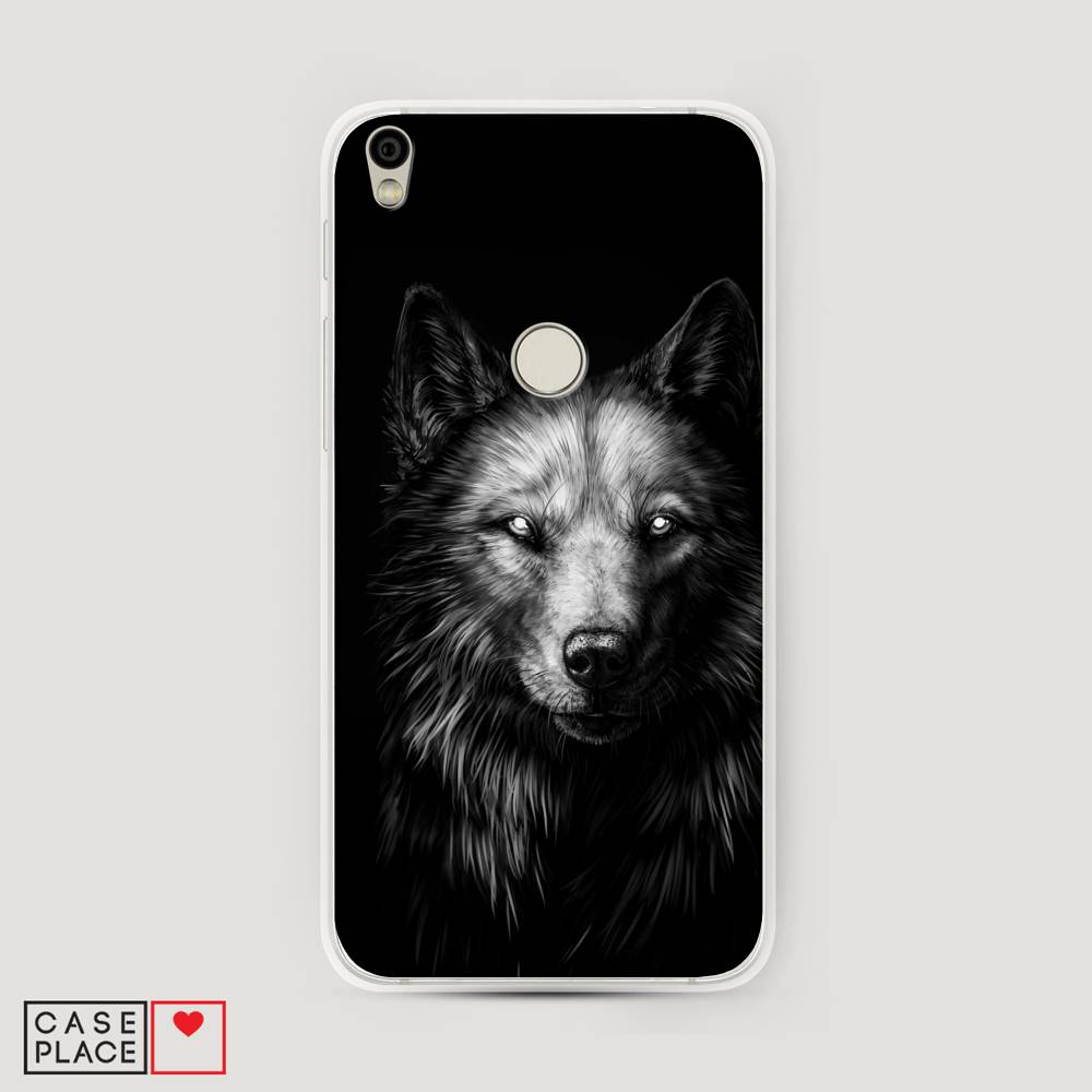 

Чехол Awog на Alcatel Shine Lite / Алкатель Shine Lite "Волк черно белый", 170350-1