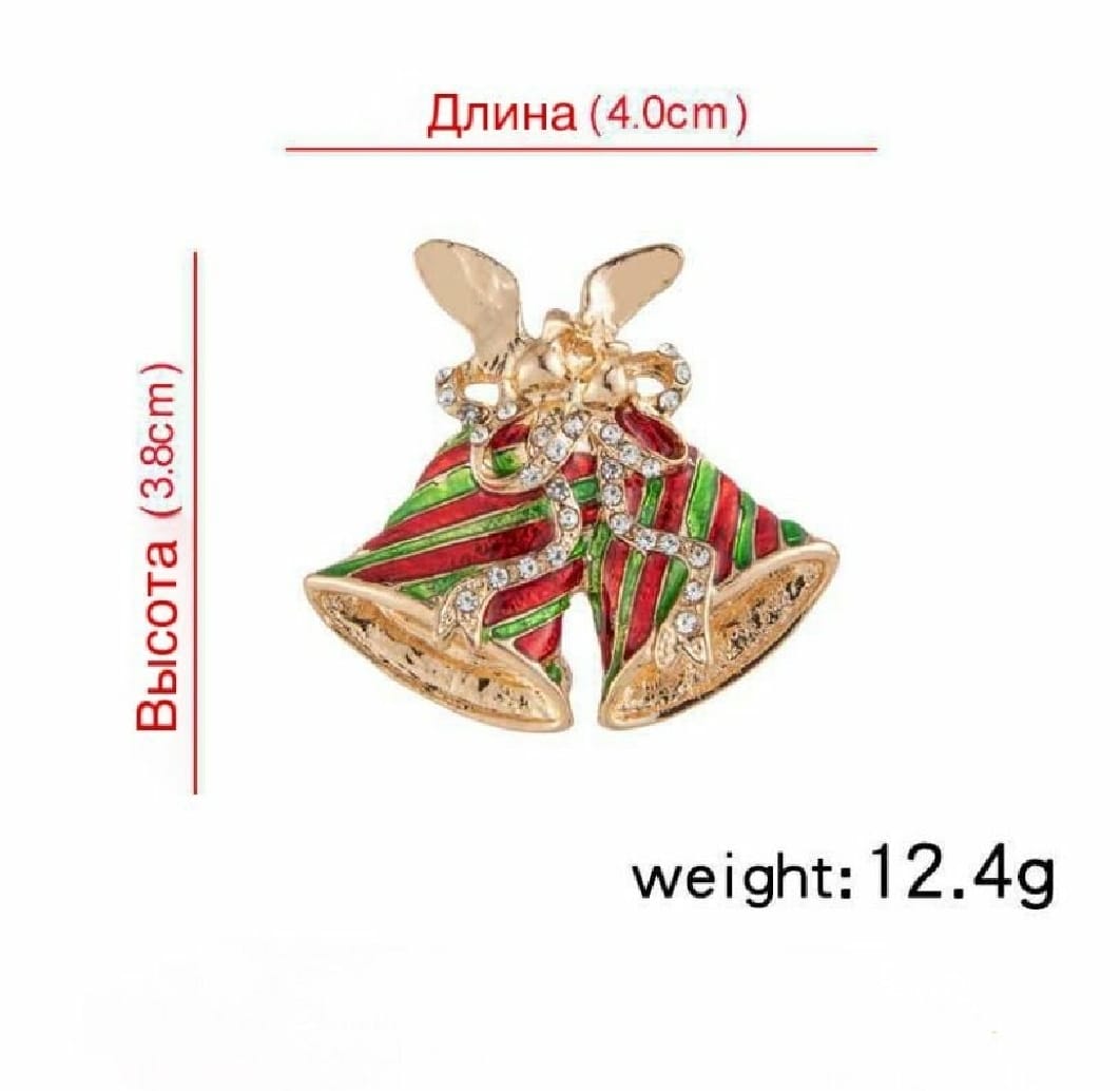

Брошь из бижутерного сплава NoBrand 5515961962, стразы/эмаль, 5515961962