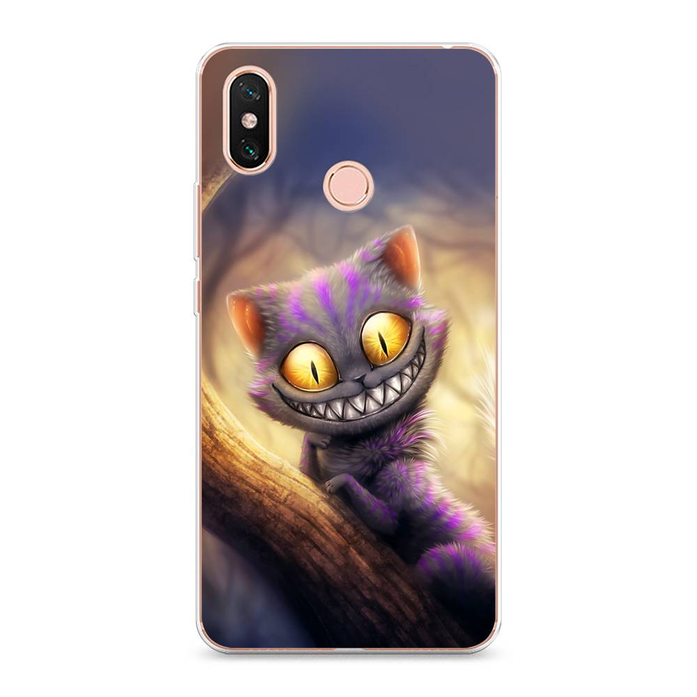 

Чехол Awog на Xiaomi Mi Max 3 "Cheshire Cat", Фиолетовый;желтый, 34350-1