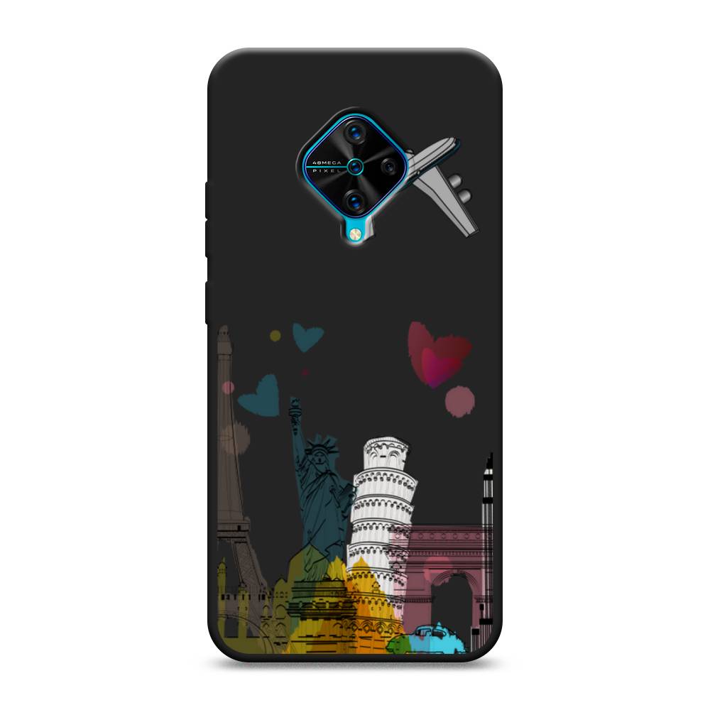 

Чехол Awog на Vivo V17/Y9s "Самолет путешествий", Разноцветный, 261552-1
