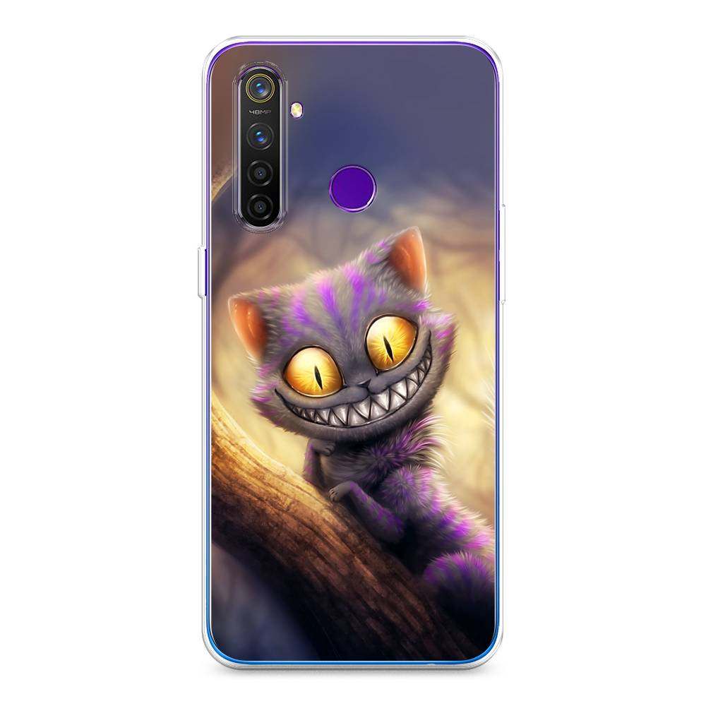 

Чехол Awog на Realme 5 Pro "Cheshire Cat", Фиолетовый;желтый, 251650-1