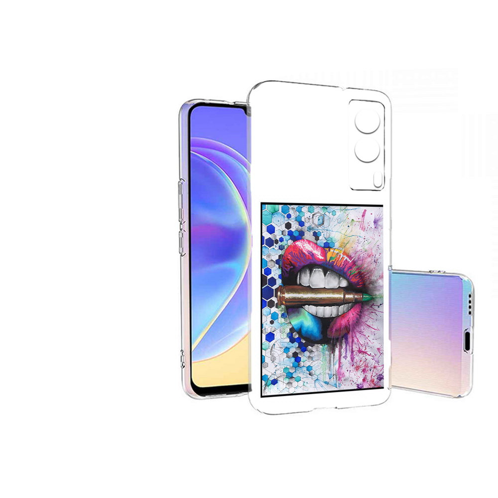 

Чехол MyPads Tocco для Vivo V21E разноцветные губы с пулей (PT161736.380.571), Прозрачный, Tocco