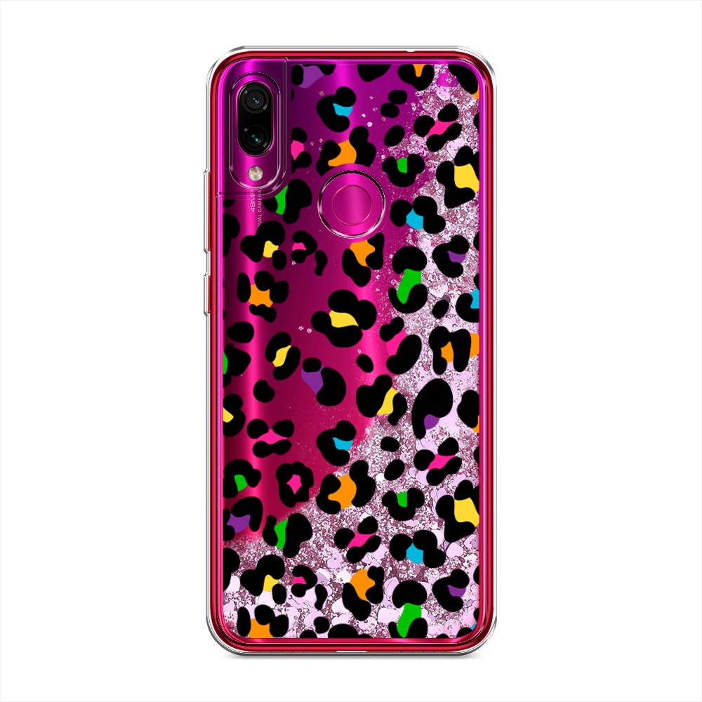

Жидкий чехол с блестками "Яркий леопард" на Xiaomi Redmi Note 7
