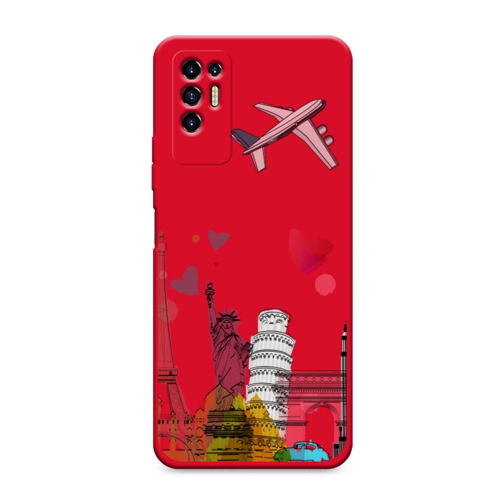 

Чехол Awog на Tecno Pova 2 "Самолет путешествий", Разноцветный, 300553-1