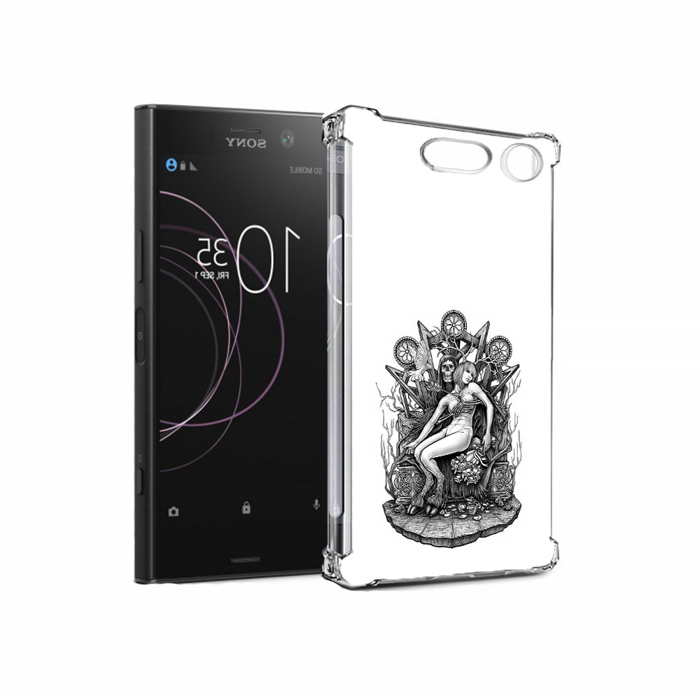 

Чехол MyPads Tocco для Sony Xperia XZ1 девушка на троне (PT77229.221.309), Прозрачный, Tocco