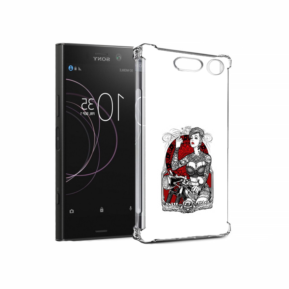 

Чехол MyPads Tocco для Sony Xperia XZ1 девушка на мотоцикле (PT77229.221.308), Прозрачный, Tocco