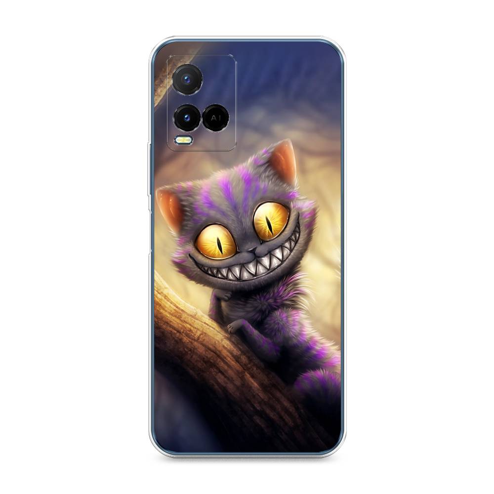 

Чехол Awog на Vivo Y21 "Cheshire Cat", Фиолетовый;желтый, 265050-1