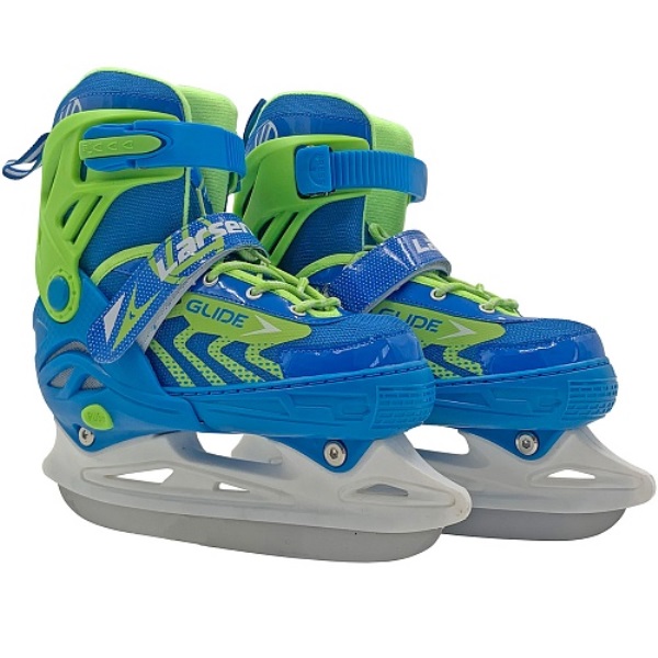 Коньки ледовые раздвижные Larsen Glide Blue/Green (L (39-42))