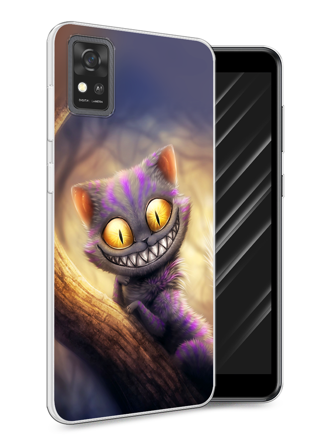 

Чехол Awog на ZTE Blade A31 / ЗТЕ Блэйд A31 "Cheshire Cat", Фиолетовый;желтый, 134650-1