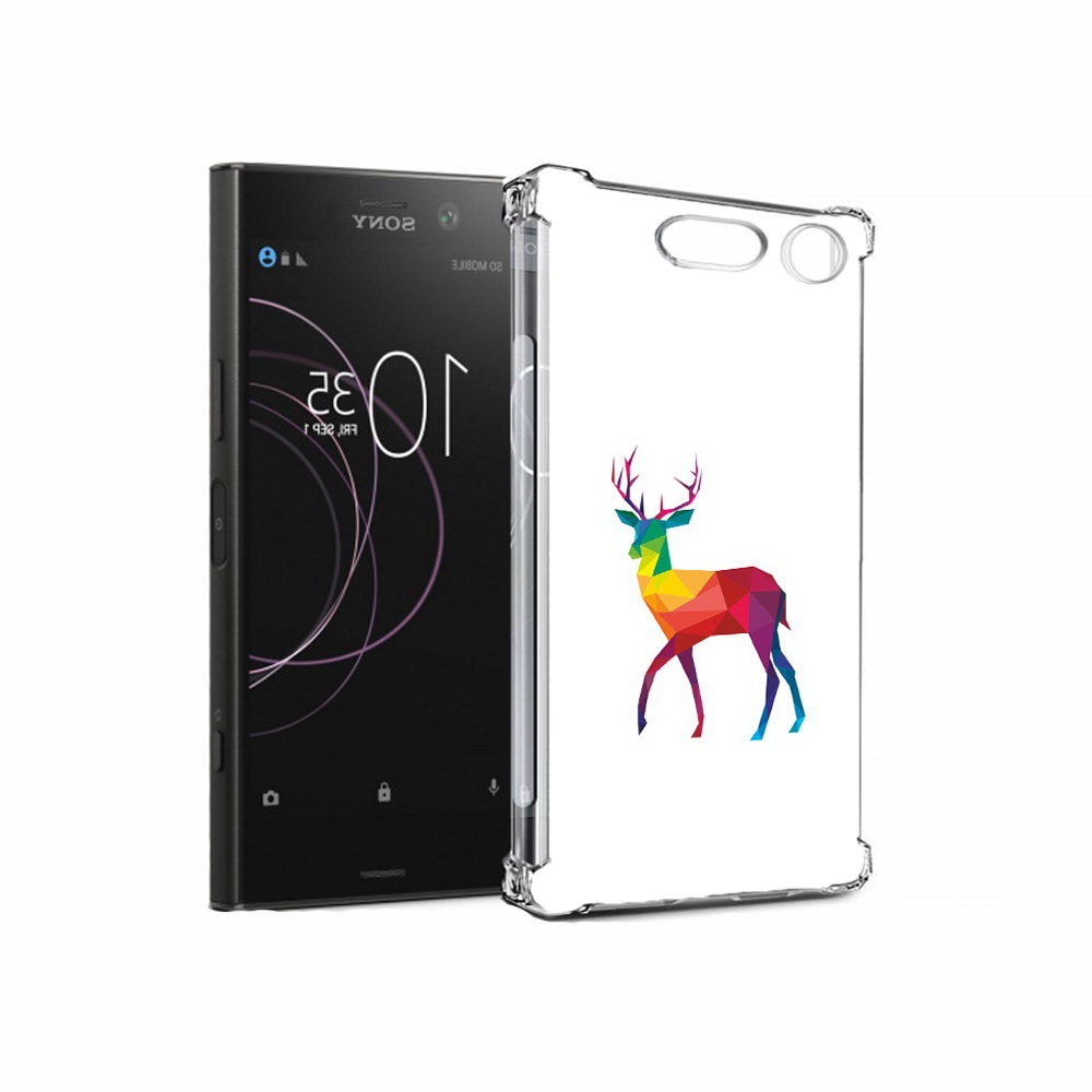 

Чехол MyPads Tocco для Sony Xperia XZ1 геометрический олень (PT77229.221.286), Прозрачный, Tocco