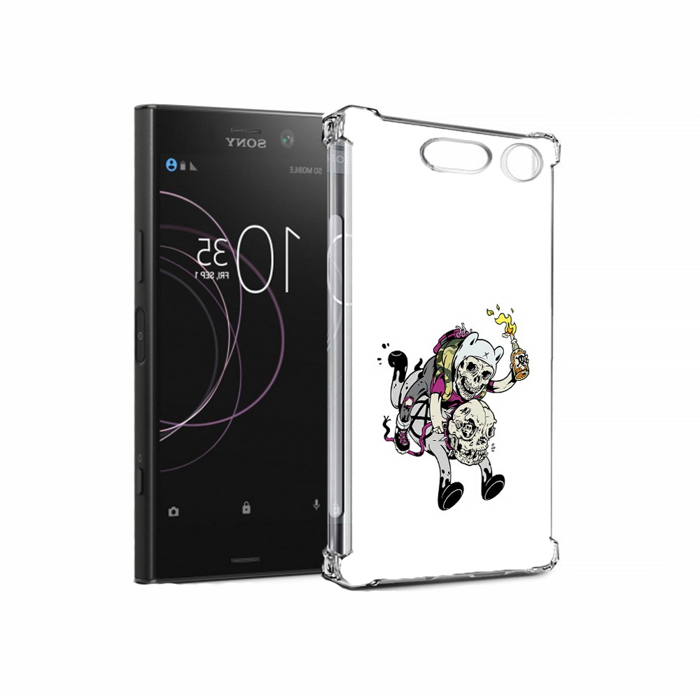 

Чехол MyPads Tocco для Sony Xperia XZ1 время приключений скелеты (PT77229.221.277), Прозрачный, Tocco