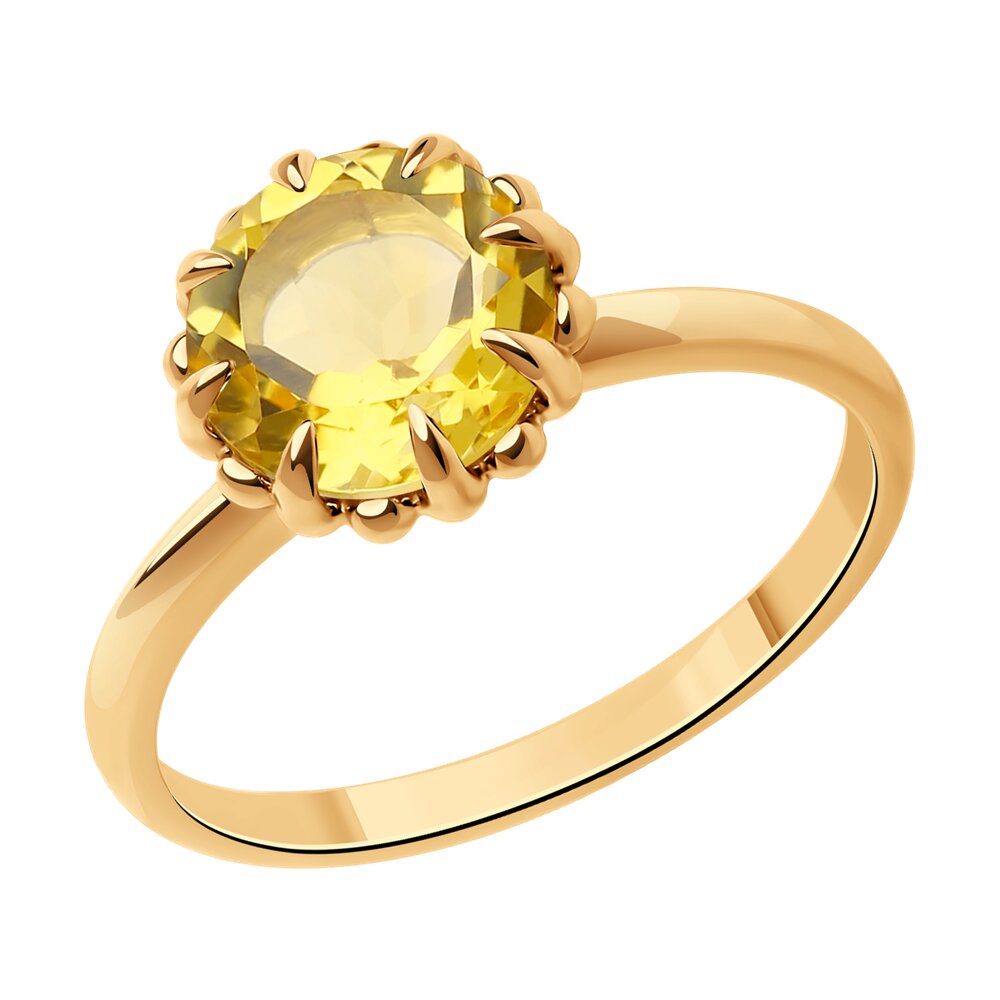 

Кольцо из золота р. 19,5 Diamant 51-310-01761-3, цитрин, 51-310-01761-3