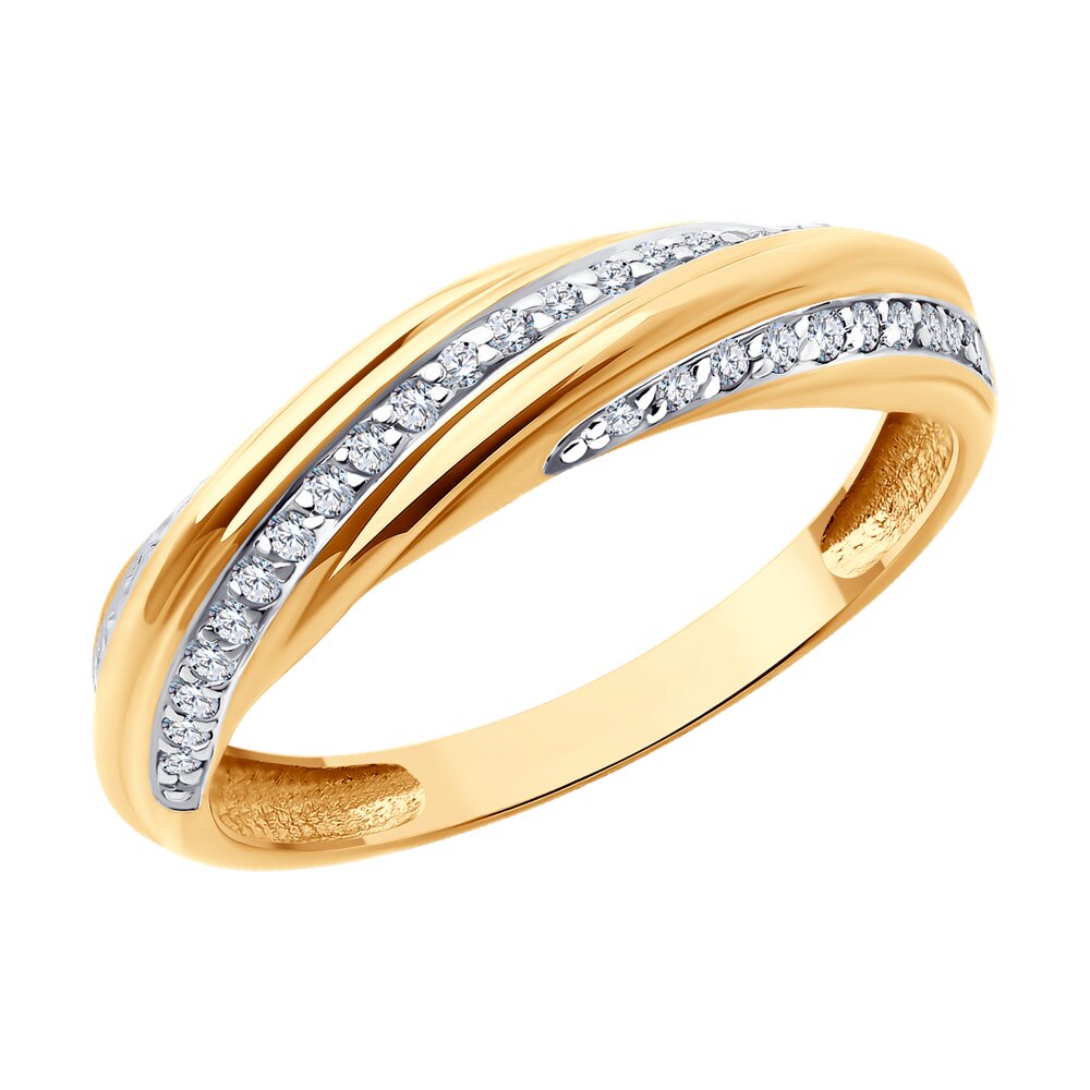 

Кольцо из золота р. 17 Diamant 51-110-02260-1, фианит, 51-110-02260-1