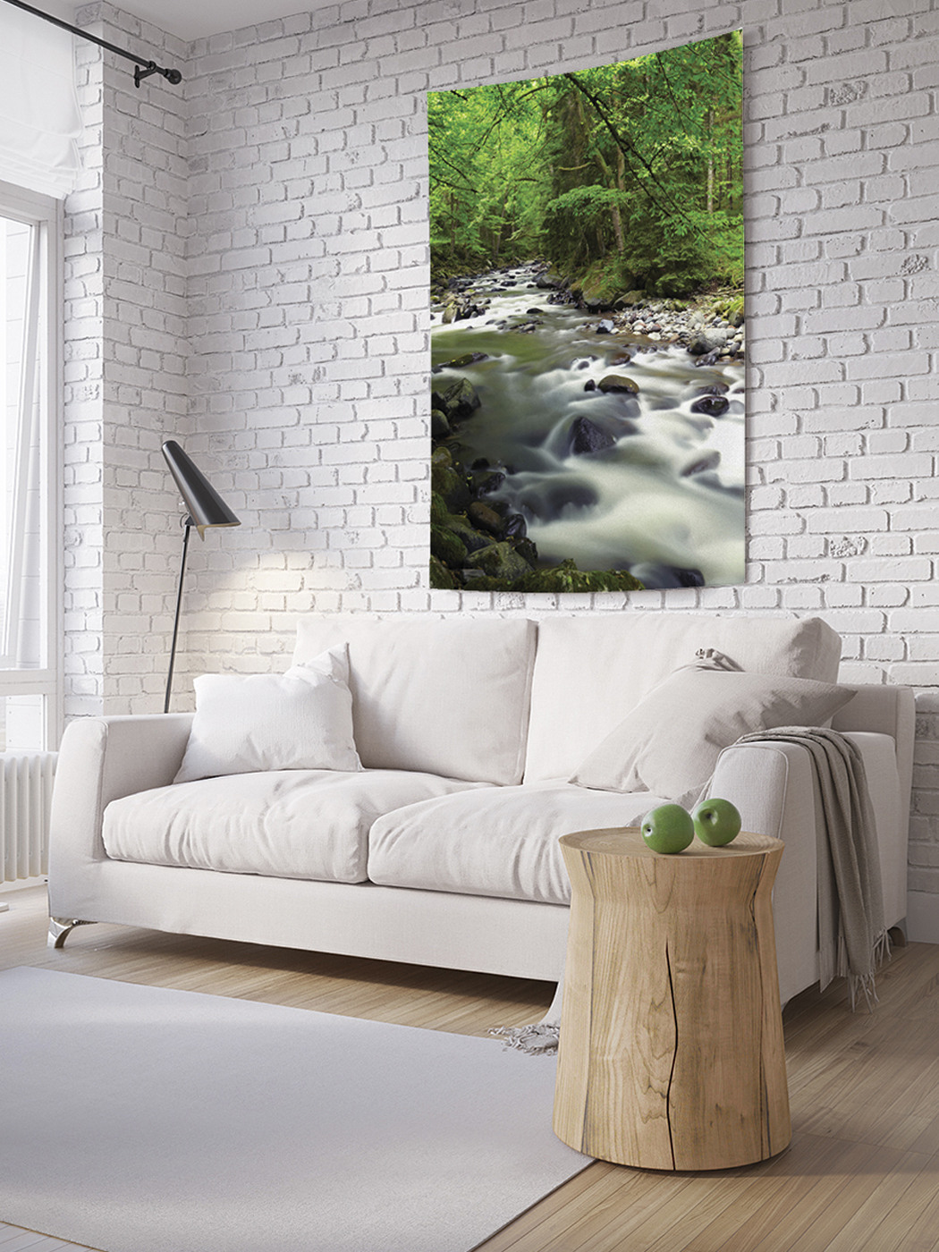 

Вертикальное фотопанно на стену JoyArty Река вытачивает камни 150x200 см, Река вытачивает камни