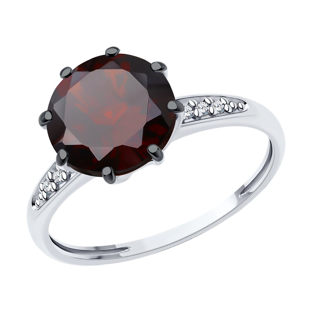 

Кольцо из серебра р. 18,5 Diamant 94-310-02040-1, фианит\гранат, 94-310-02040-1