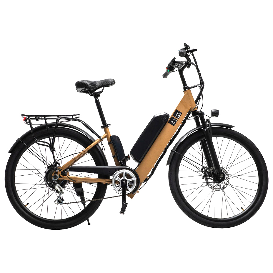 Электровелосипед Furendo E-Butterfly 350 2022 коричнево-бежевый матовый