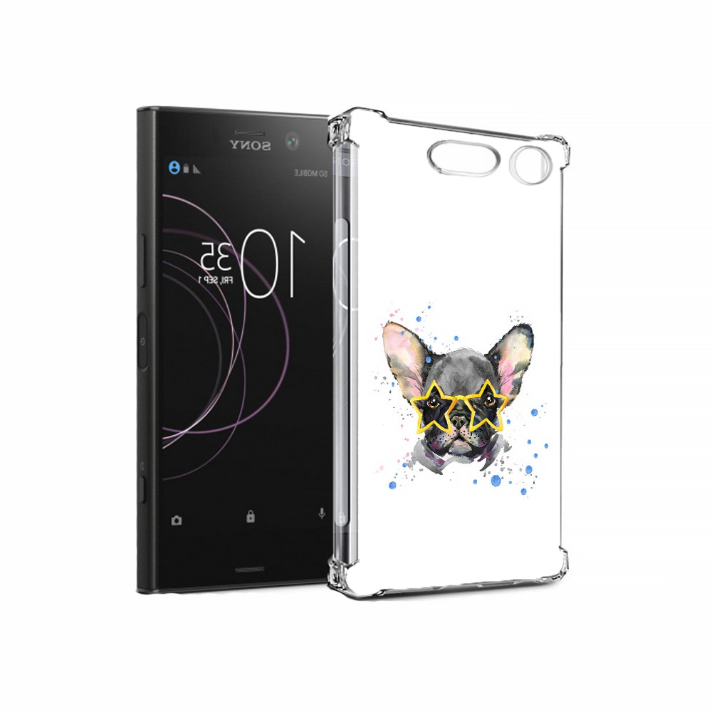 

Чехол MyPads Tocco для Sony Xperia XZ1 буля в очках (PT77229.221.252), Прозрачный, Tocco