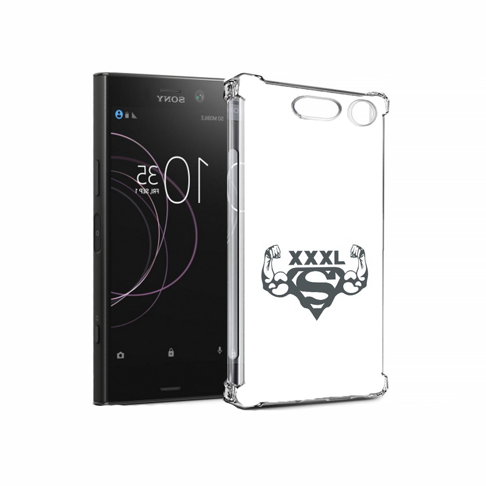 

Чехол MyPads Tocco для Sony Xperia XZ1 бодибилдинг супермен (PT77229.221.237), Прозрачный, Tocco