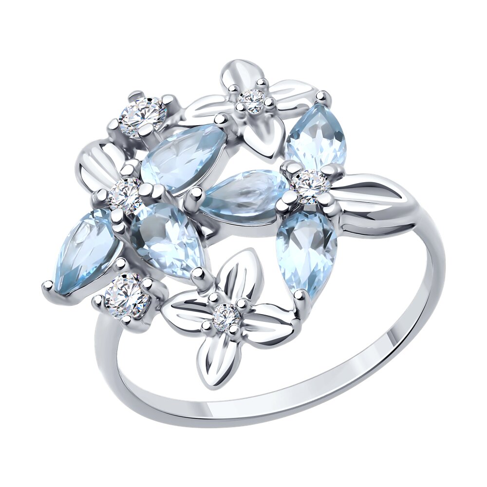 

Кольцо из серебра р. , Diamant 94-310-02061-3, фианит\топаз, 94-310-02061-3