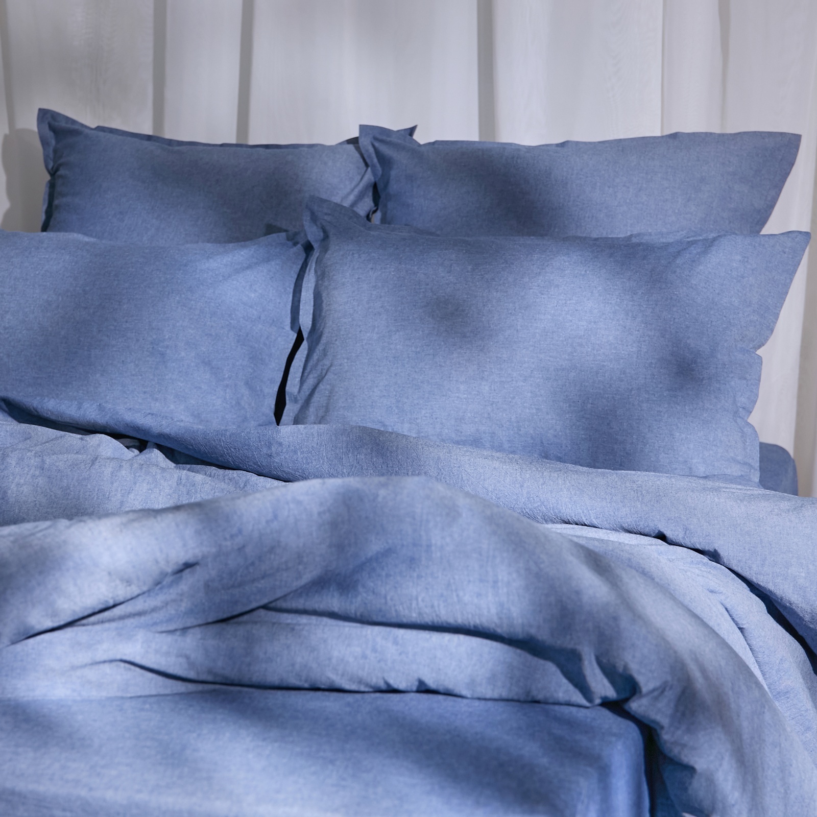 

Простыня SL Home "Деним" 245x260 см, цв.синий, 100% жатый хлопок