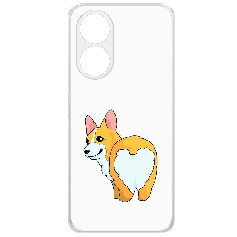 

Чехол-накладка Krutoff Clear Case Рисованный корги вид 2 для Oppo A58 4G, Прозрачный