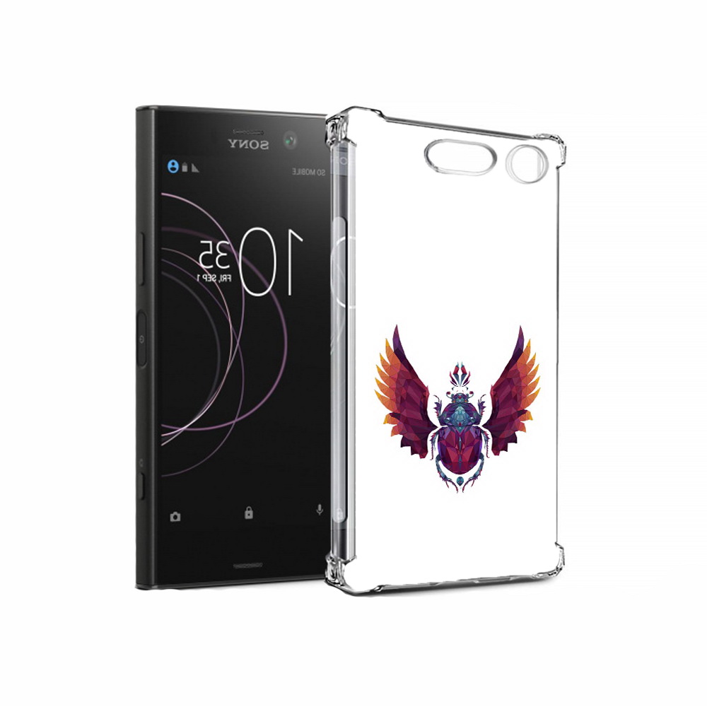 

Чехол MyPads Tocco для Sony Xperia XZ1 алмазный скоробей (PT77229.221.219), Прозрачный, Tocco