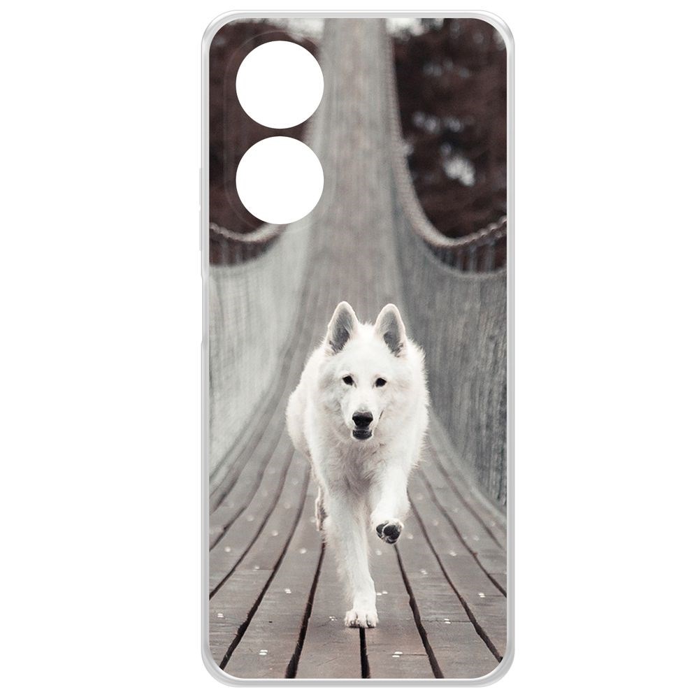 

Чехол-накладка Krutoff Clear Case Пес на мосту для Oppo A58 4G, Прозрачный