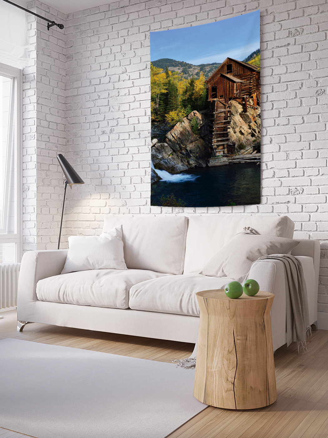 

Вертикальное фотопанно на стену JoyArty Домик с выходом на реку 150x200 см, Домик с выходом на реку