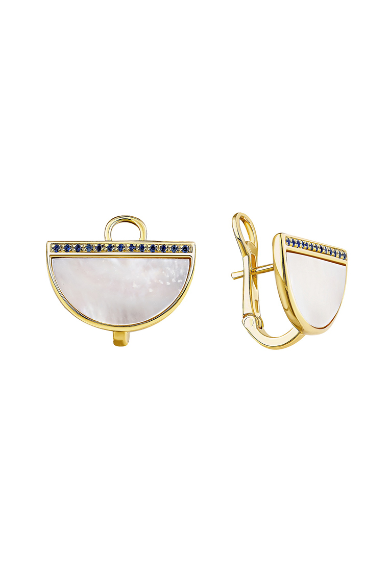 

Серьги из серебра с фианитом/перламутром Kari Jewelry СЛ-2409, СЛ-2409