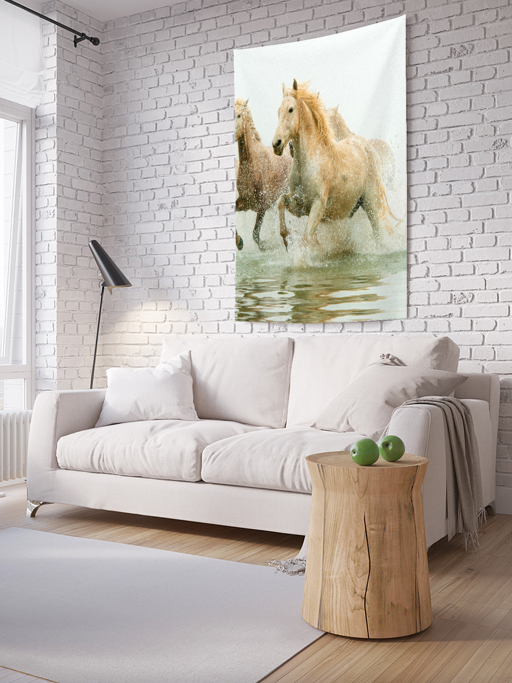 

Вертикальное фотопанно на стену JoyArty Кони прохлаждаются 150x200 см, Кони прохлаждаются